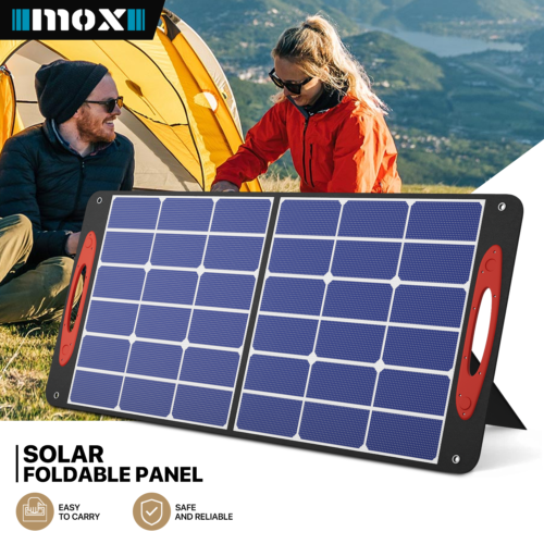20V/100W Foldable Portable Solar Panel w/USB Charger for Phone Charging, Camping