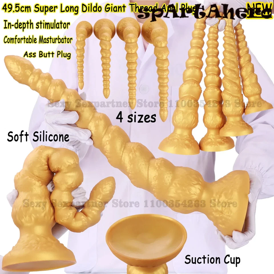 49,5 cm Largo Anal Plug Estimulador en Profundidad Enorme Consolador Anal Dilatador Butt Plug Juguetes Foto 2 de 4