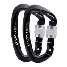 Heavy Duty Carabiner UIAA Certified Locking Carabiner 25KN About 5620 lbs Scr...