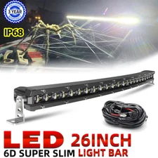 26inch LED Light Bar Curved Spot Flood Combo Offraod Driving Truck UTV SUV 4WD
