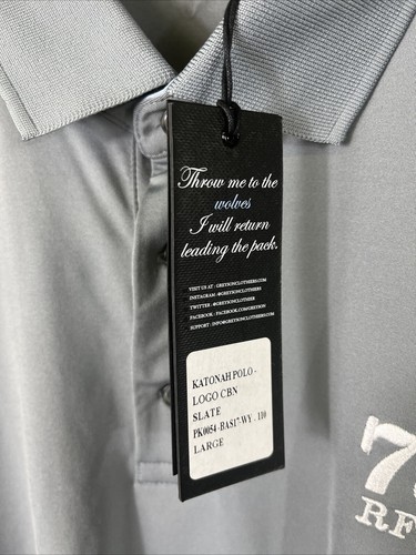 Polo Greyson Para Hombres Grande Gris Golf Performance Katonah Polo Nuevo con Etiquetas (75 RFF) - Imagen 4 de 9