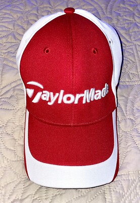 Adidas Taylor Made R9 TPball Golf Hat Color White With Red Fitted S/M Adult NWOT