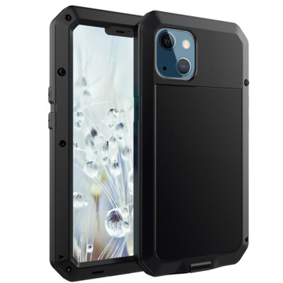 For iPhone 14 Pro Max 14 Plus Case Shockproof Aluminum with Screen Protector