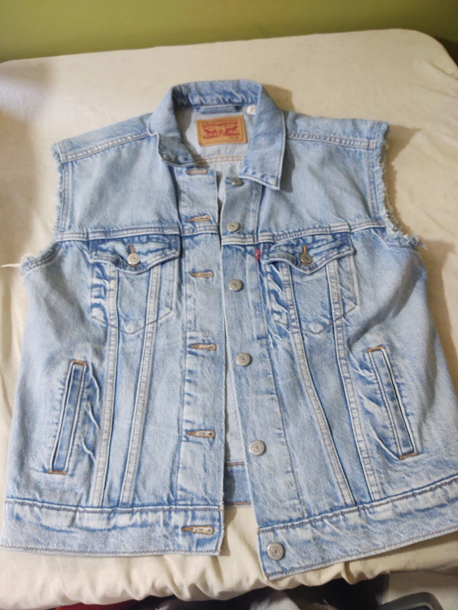 Vintage levis denim vest sale