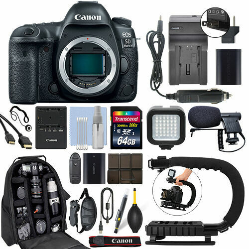 Tot stand brengen Consumeren 鍔 Canon EOS 5D Mark IV 30.4 MP Digital SLR Camera (Body Only) (Kit with 64GB  Pro Video Kit) for sale online | eBay