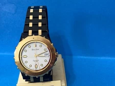 PROJECT TO FIX BULOVA QUARTZ MENS GOLD PLATE ANODIZED WATCH 8826 EU SHIP 10082