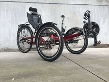 Fat Tire 6 Speed Shimano Recumbent 3 Wheel Pedal Tricycle Bike Bicycle