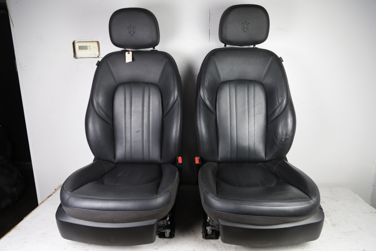 2017-2020 Maserati Ghibli Front Left & Right Complete Seat Black Leather OEM