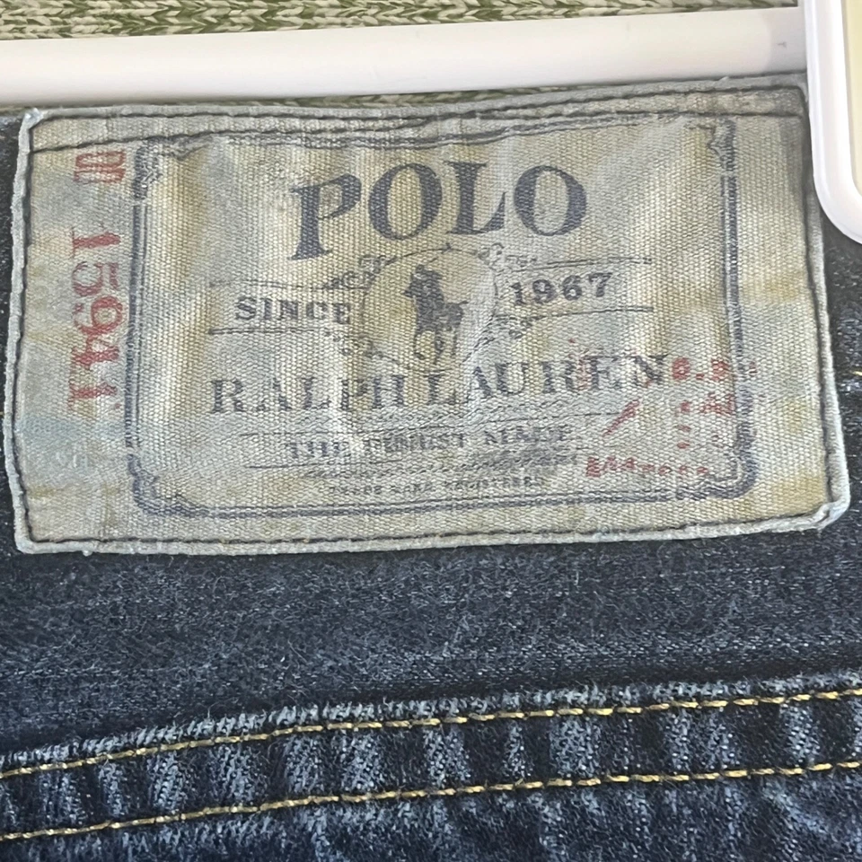 Pantalones de mezclilla Polo Ralph Lauren juveniles 18 azules 15941 ropa de calle urbanos informales pierna recta Foto 3 de 4