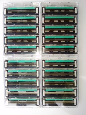 40 Rasierklingen (Klingen) für Gillette Contour Rasierer, wasserdurchfließend!