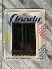 Goody Hair 36 Ball Tip Roller Fasteners Black 5820 Vintage 1989