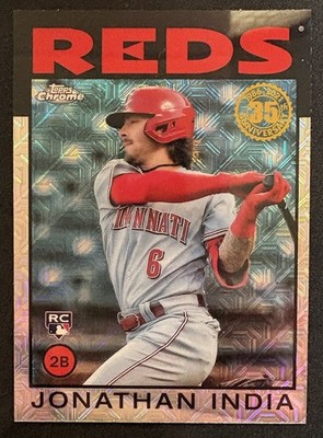 2021 Topps Chrome Jonathan India #86C-27 Rookie Card Cincinnati Reds