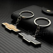 Chevrolet Bowtie Metal Keychain Blackgold Car Key Ring Auto Accessory Chevrolet Bowtie Metal Keychain Blackgold Car Key Ring Auto Accessory