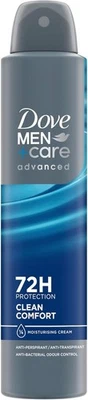 Dove Anti-Perspirant Men+Care Advanced Clean Comfort Deodorant Body Spray, 200ml