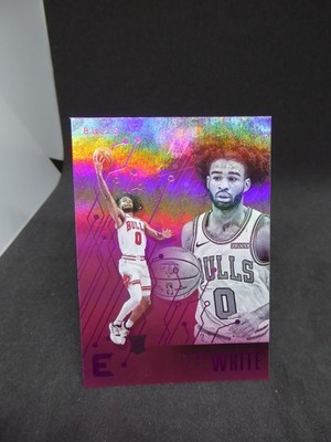 Coby White 2019-20 Panini Chronicles Essentials PINK PARALLEL RC #216 - Bulls