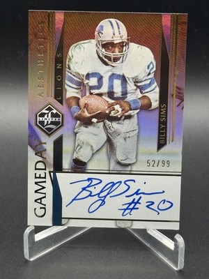 2023 Panini Limited #GDA-BSI Billy Sims Gameday Aesthetics Auto #/99