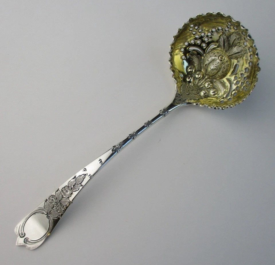London sterling silver sugar sifter ladle gilted Graham & Willis 1810 antique - Image 3 of 4