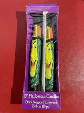 The Paper Magic Group Creepy Creatures 10" Halloween Witch Candles 1996