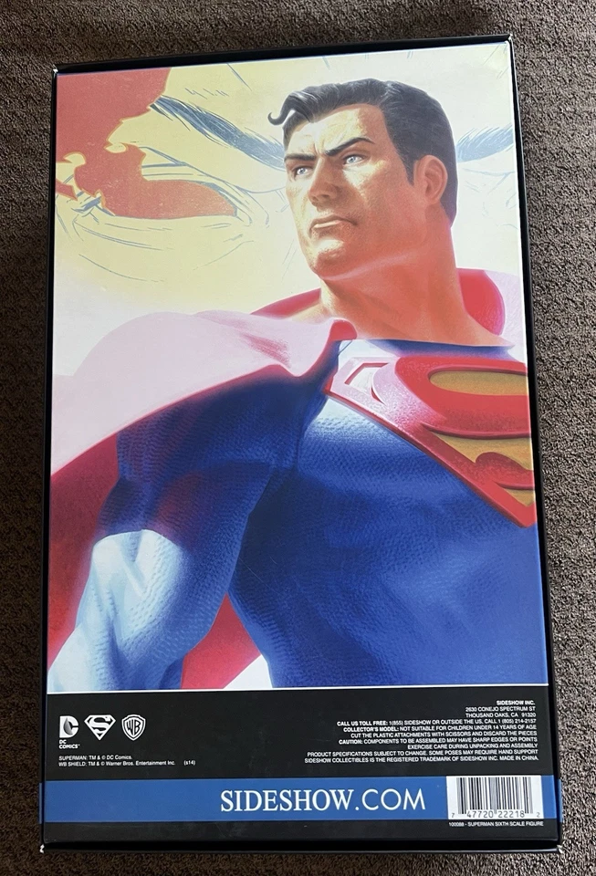 Boneco Superman completo na caixa 1/6 | Sexta escala | DC Comics Sideshow 2014 - Imagem 2 de 4