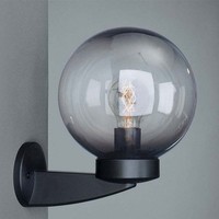 Wandaussenleuchte Schwarz E27 IP44 Kugel