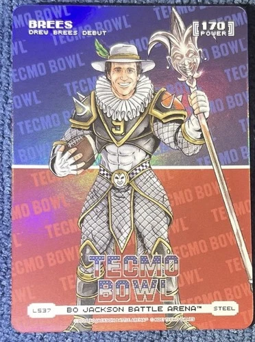 Bo Jackson Battle Arena Tecmo Bowl Drew Brees L537 Brees LOGO Steel SP