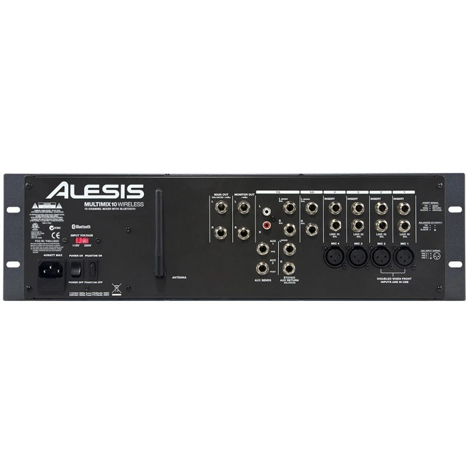 ALESIS MULTIMIX 10 WIRELESS 3-Space Rackmount Bluetooth Streaming Audio Mixer - Image 2 of 4