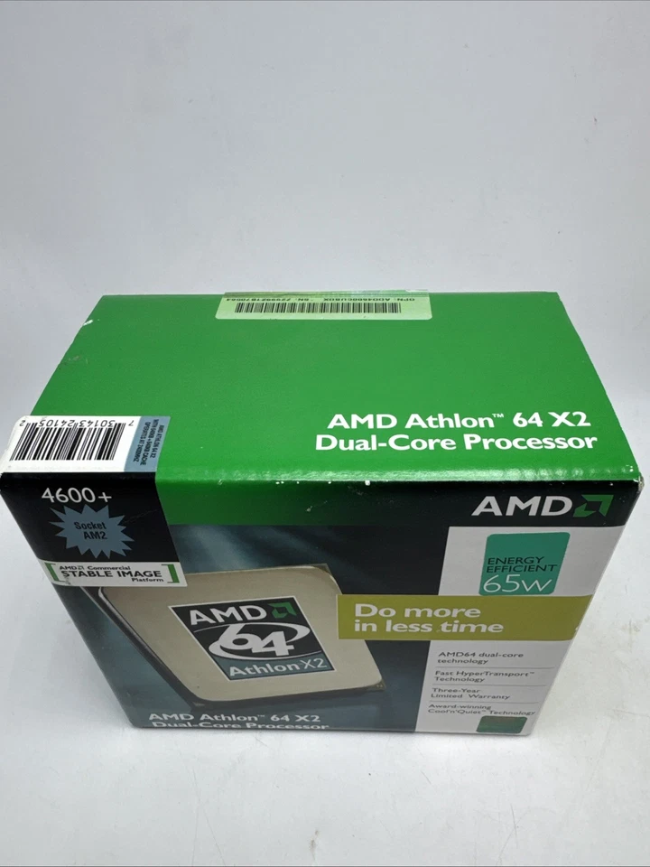 AMD Athlon 64 X2 4600+ Dual Core Processor Socket AM2 New In Box 65W - Image 2 of 4