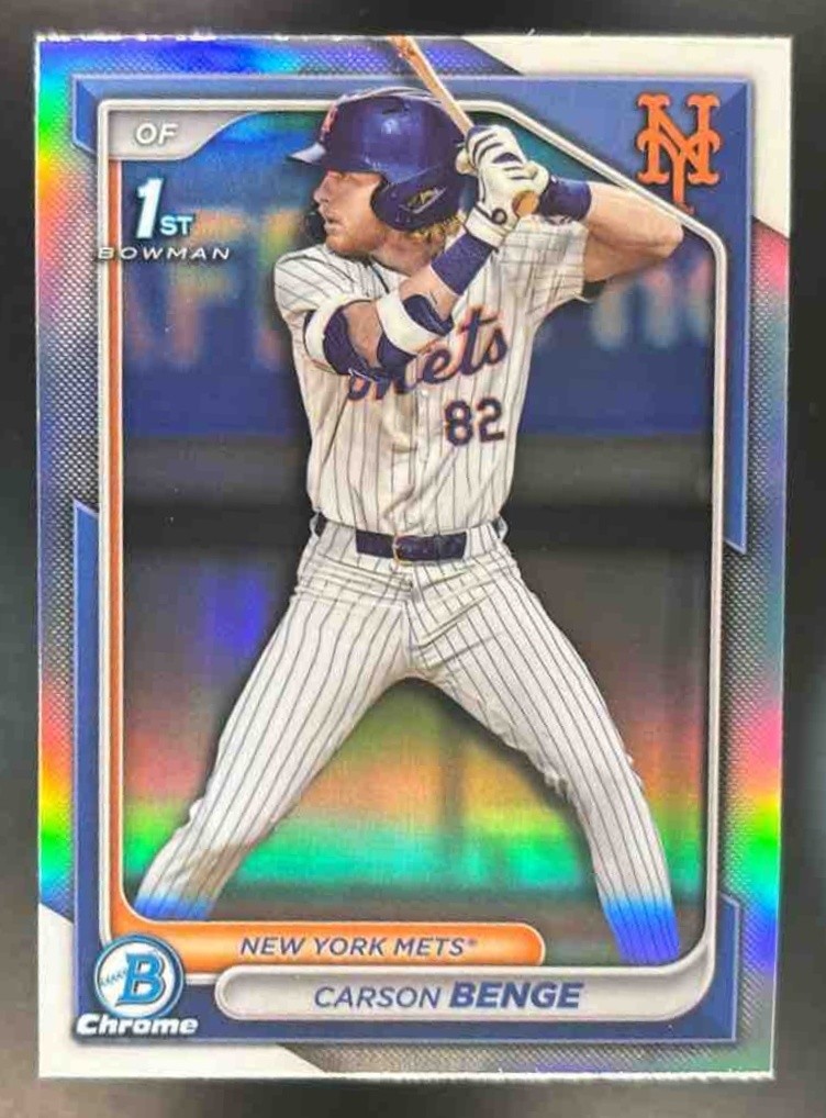 2024 Bowman Draft Carson Benge Chrome Refractor #BDC-28 1st Prospect Mets