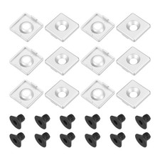 12Pcs 3030 EU Standard T-Slot 9.5mm Dia. Aluminum Extrusion End Cap, Silver