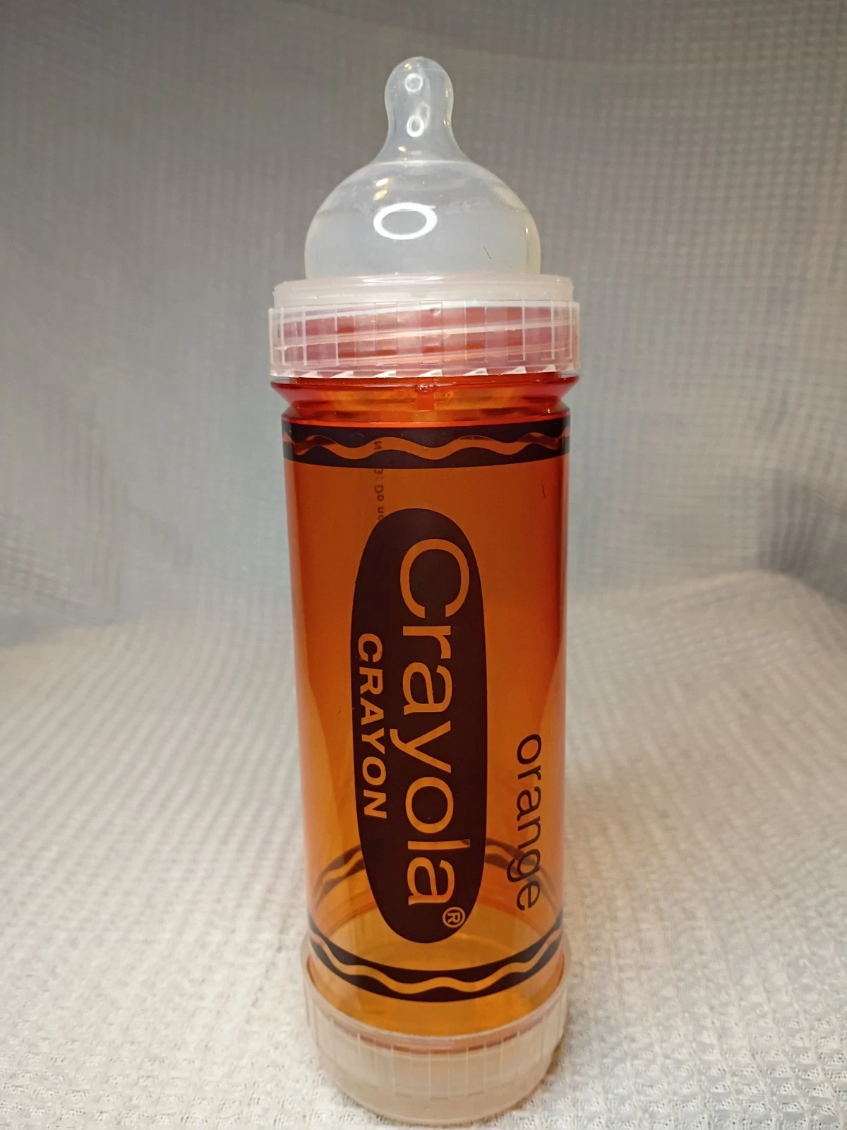 Rare Vintage Orange Crayola Crayon Baby Bottle 8 Oz Drop-in