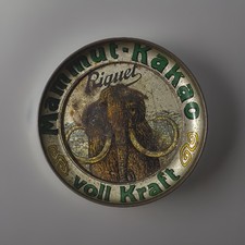 Riquet Mammut Kakao Blech Blechteller Alt Blechschild Reklame  Antik Kakao