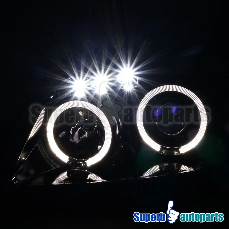 Fits 2005-2010 Cobalt Pontiac G5 Polished Black Projector Headlight LED Bar Foto 4 de 4