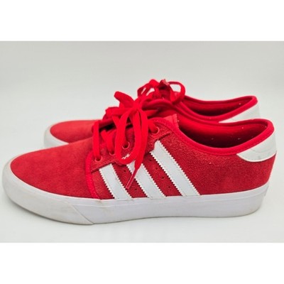 Adidas Red Suede Low Top Skater Sneakers Shoes Men's Size 9 Seeley XT FX8631