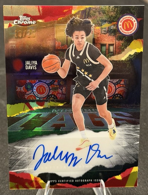 JALIYA DAVIS Rookie Auto Refractor Tie-Dye /25 Kansas 2025 Topps Chrome McDonald