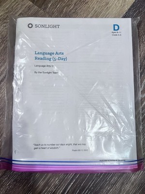 Sonlight LA Level D Complete Instructors Guide And Student Worksheets 2017