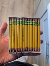 72 Golf Pencils with Erasers 2 HB Yellow Pre-Sharpened Classroom Bulk Pack