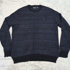 Polo Ralph Lauren Sweater Mens L Blue Merino Wool Comfort Preppy Casual 
