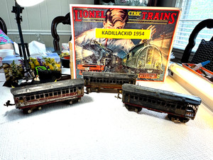 🚂 LIONEL PREWAR SET OF 3 PASSENGER CARS FOR RESTORATION💥L2532