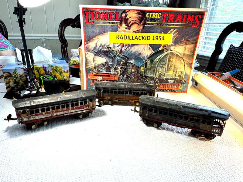 🚂 LIONEL PREWAR SET OF 3 PASSENGER CARS FOR RESTORATION💥L2532