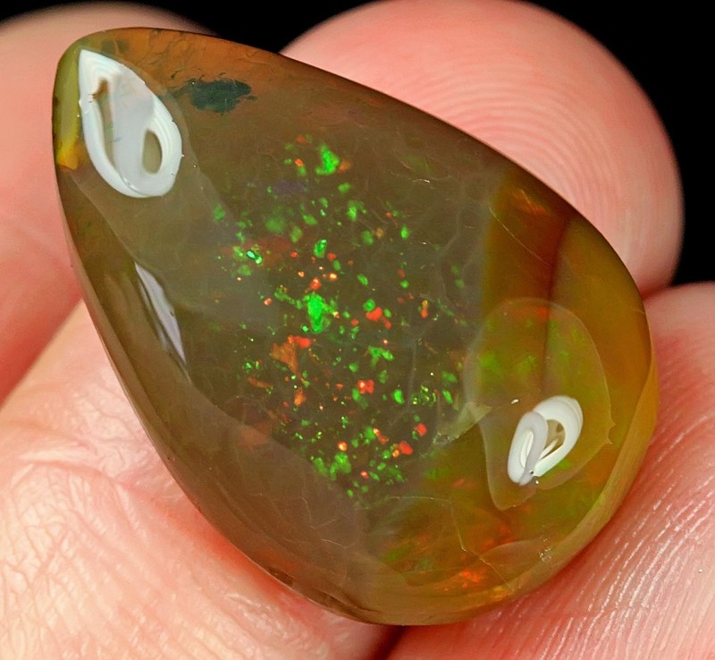 11.4Ct African Polished Black Opal Cab Specimen PYWB1837