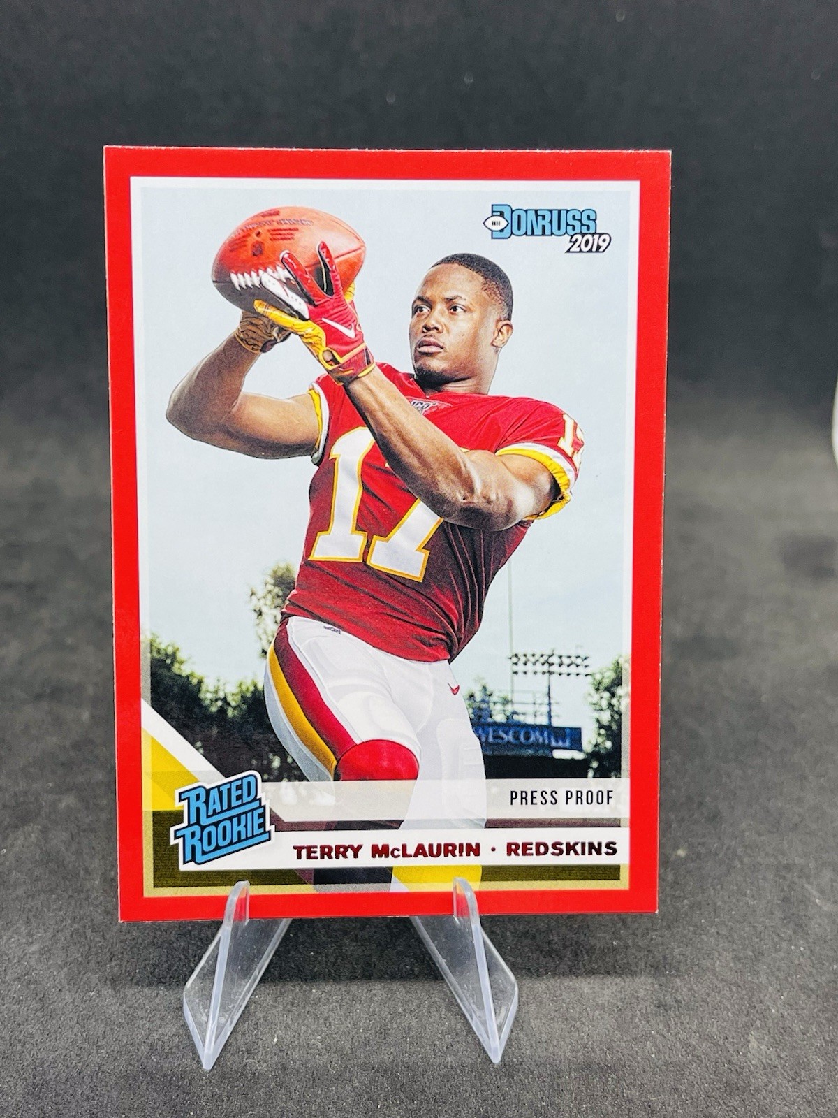 2019 Panini Donruss Rated Rookie Terry McLaurin #329 Press Proof Red (RC)