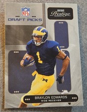 2005 Donruss Playoff Prestige Braylon Edwards Rookie Card - Cleveland Browns. rookie card picture
