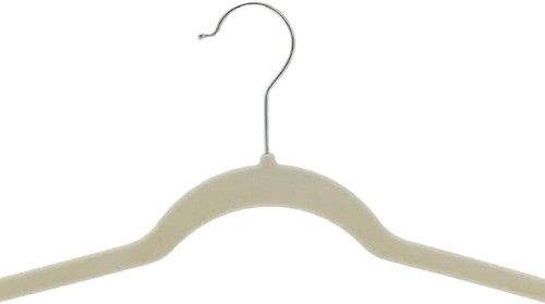 Amazon Basics Slim, Velvet, Non-Slip Suit Clothes Hangers, Ivory/Beige- 30 Pack - Picture 6 of 10