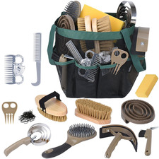 Horse Grooming Kit 13 Piece, Horse Brushes for Grooming Supplies Set with Organi