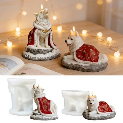 Wolf King Scented Candle Silicone Mold: DIY Animal Epoxy Resin Craft Tool