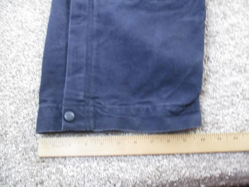 Carhartt FR Bib Overalls Mens 46x30 Navy Canvas Flame Resistant CAT 2 101627-FRM - Image 3 of 4