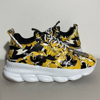 Size 13 US / 46 EU - Versace Chain Reaction Sneakers Baroque Black