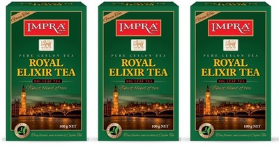 3 IMPRA ROYAL ELXIR Loose Big Leaf Green Tea Boxes 100g 3.5oz