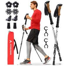 ATACAMA Bastones de Senderismo Ajustable Telescopio Bastón Carbon Marcha Nórdica