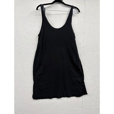 Fresh Produce Black Tank Dress Midi Pockets Women's Size M